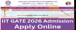 IIT GATE 2026 Admission, Apply Online Form